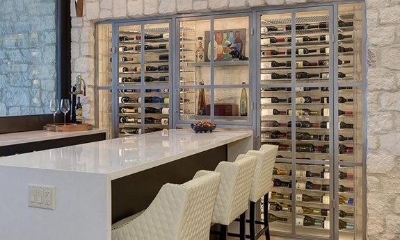 Large custom wine cellar