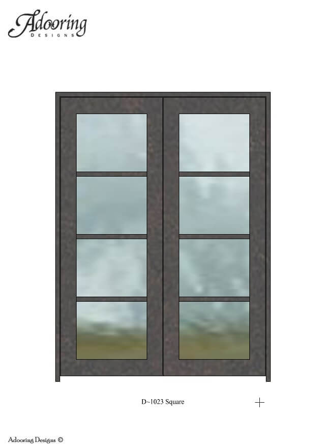 Square top door with several large windows