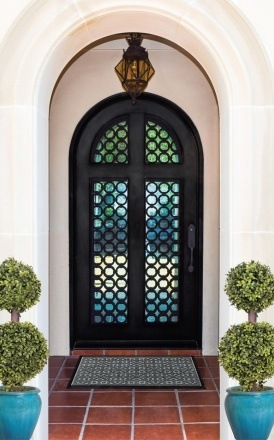 Custom iron door with unique design