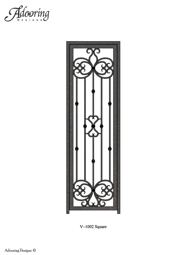 Square top single wine cellar gate with complex design