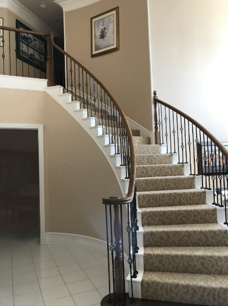 Wrought iron stair balusters