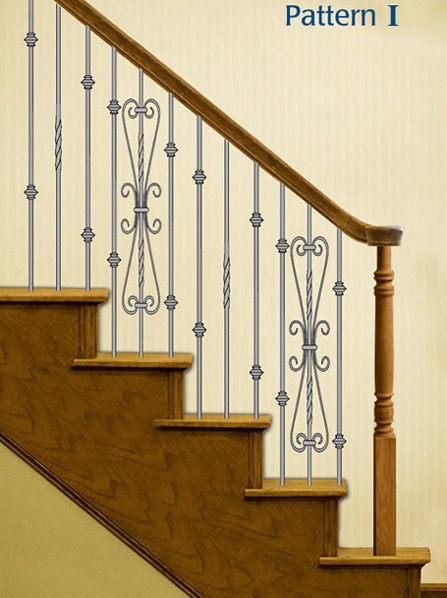 Wrought iron stair balusters