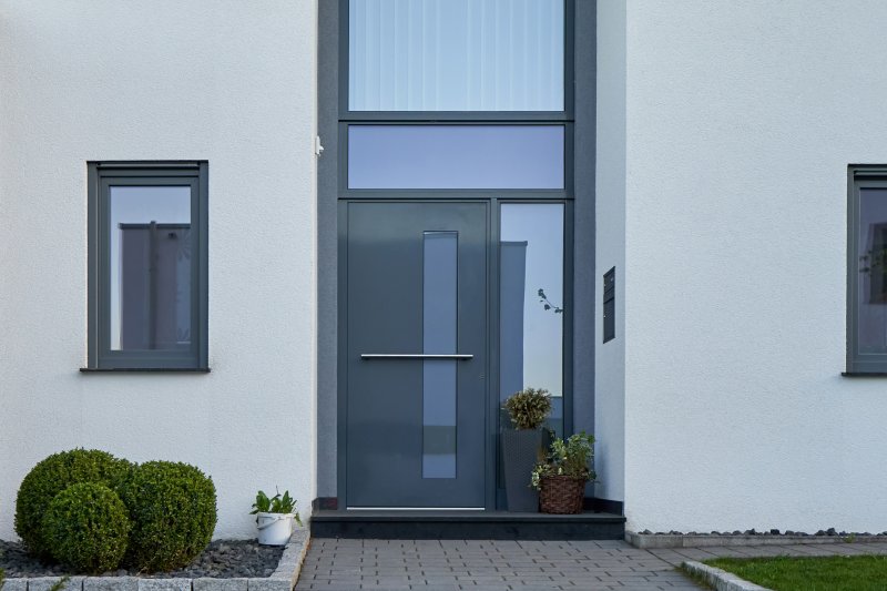 A modern style iron door to combat against cold weather