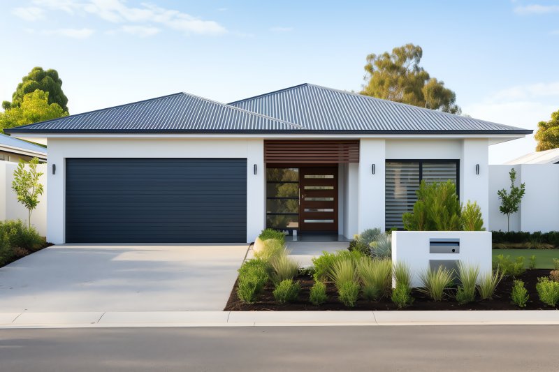 a modern iron door